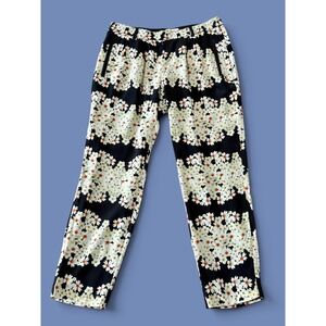 Harlyn Womens Silk Lined Floral Straight Leg Trousers Pockets Anthropologie Sz-4
